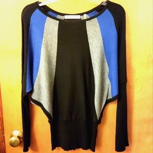 One 7 Six - Balloon Sleeve Striped Sweater